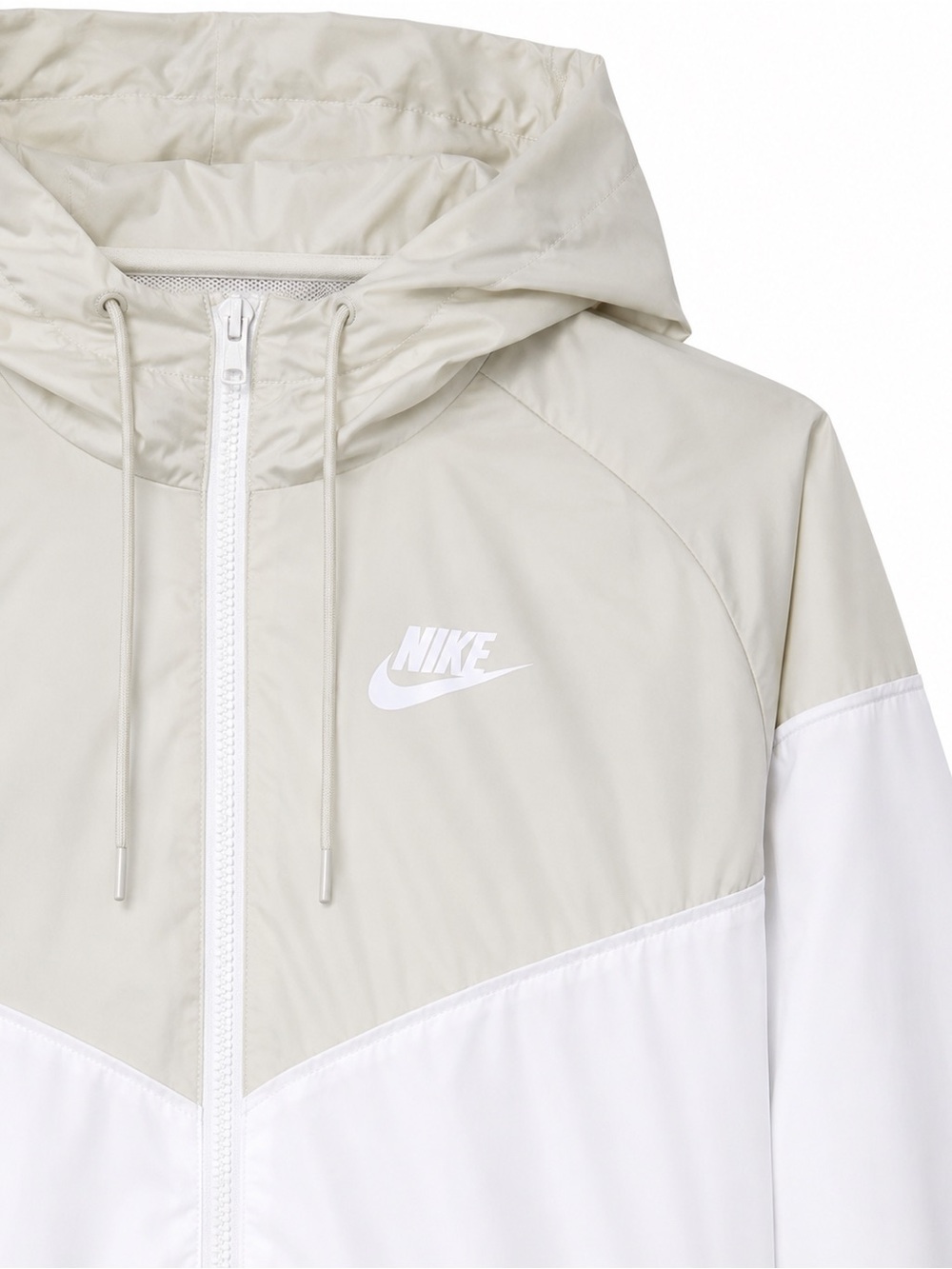 Nike Women’s XL White & Cream Hooded Windbreaker Jacket